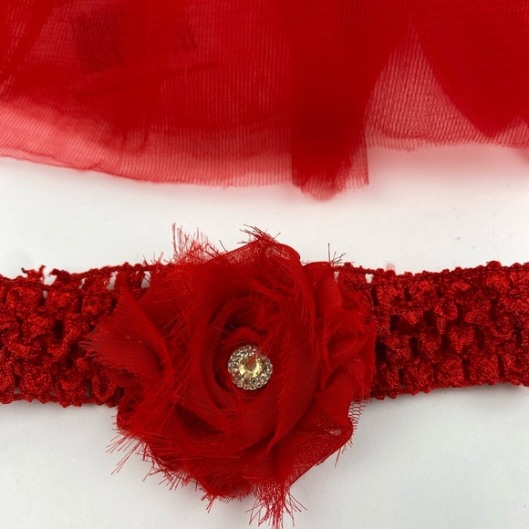 Baby Red Tutu with headband and tiara crown dress up costume Valentine’s Day - Picture 11 of 17